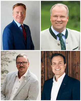 o. l. Stephan Keck, o. r. Christoph Göbel, u. l. Andreas Janson, u. r. Florian Meier